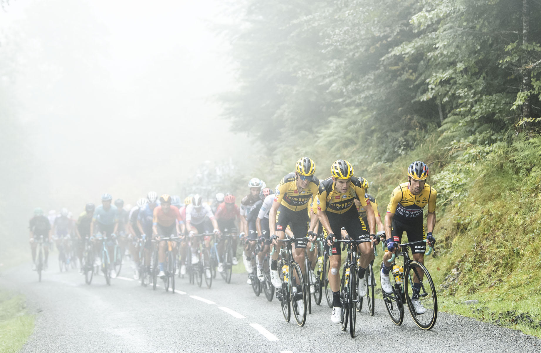 Tour de France 2020 - Stage Nine - The peloton climbs Col de la Hourcere