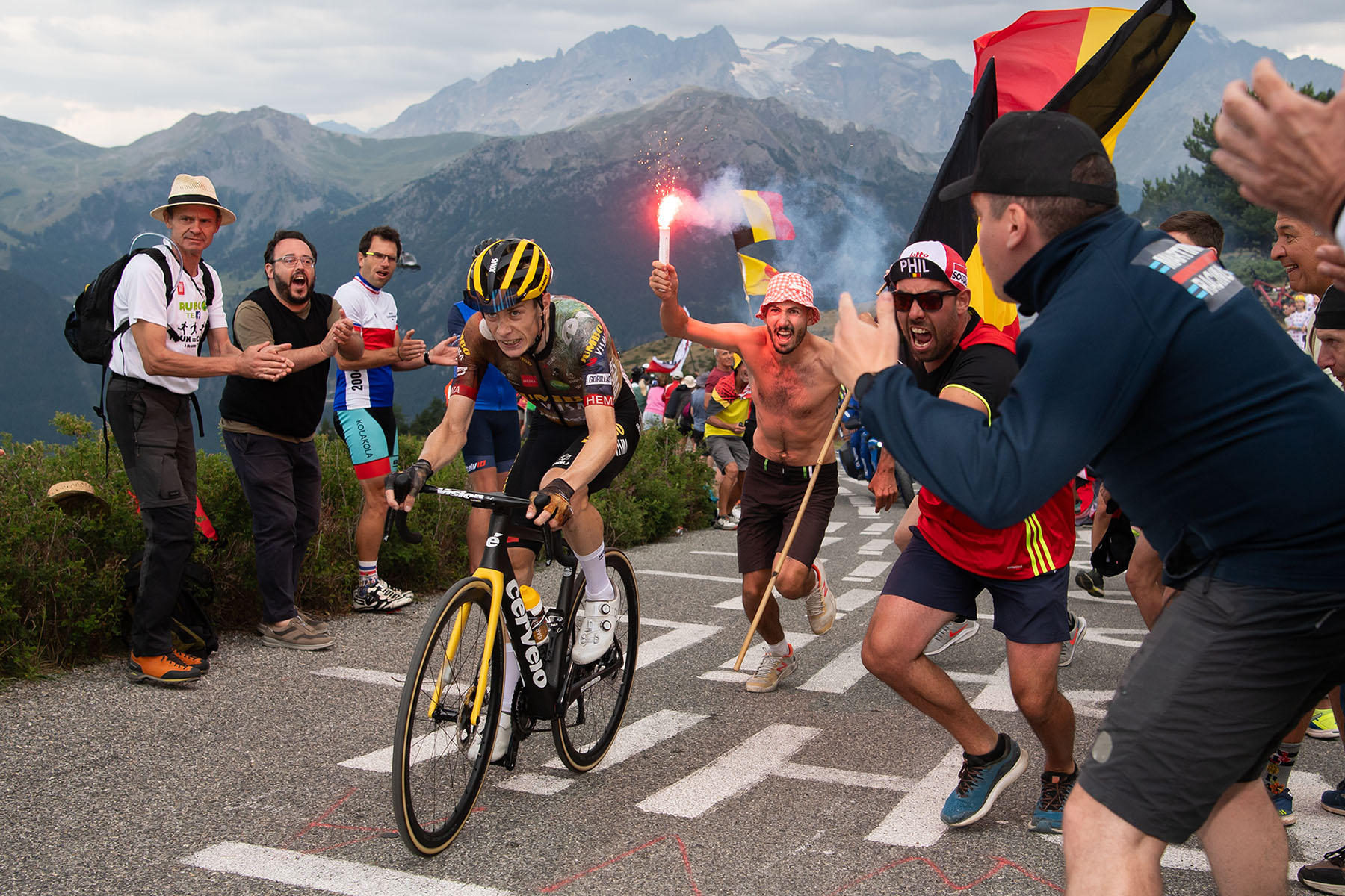 Tour de France 2022 - Stage Eleven - Jonas Vingegaard attacks on the Col du Granon