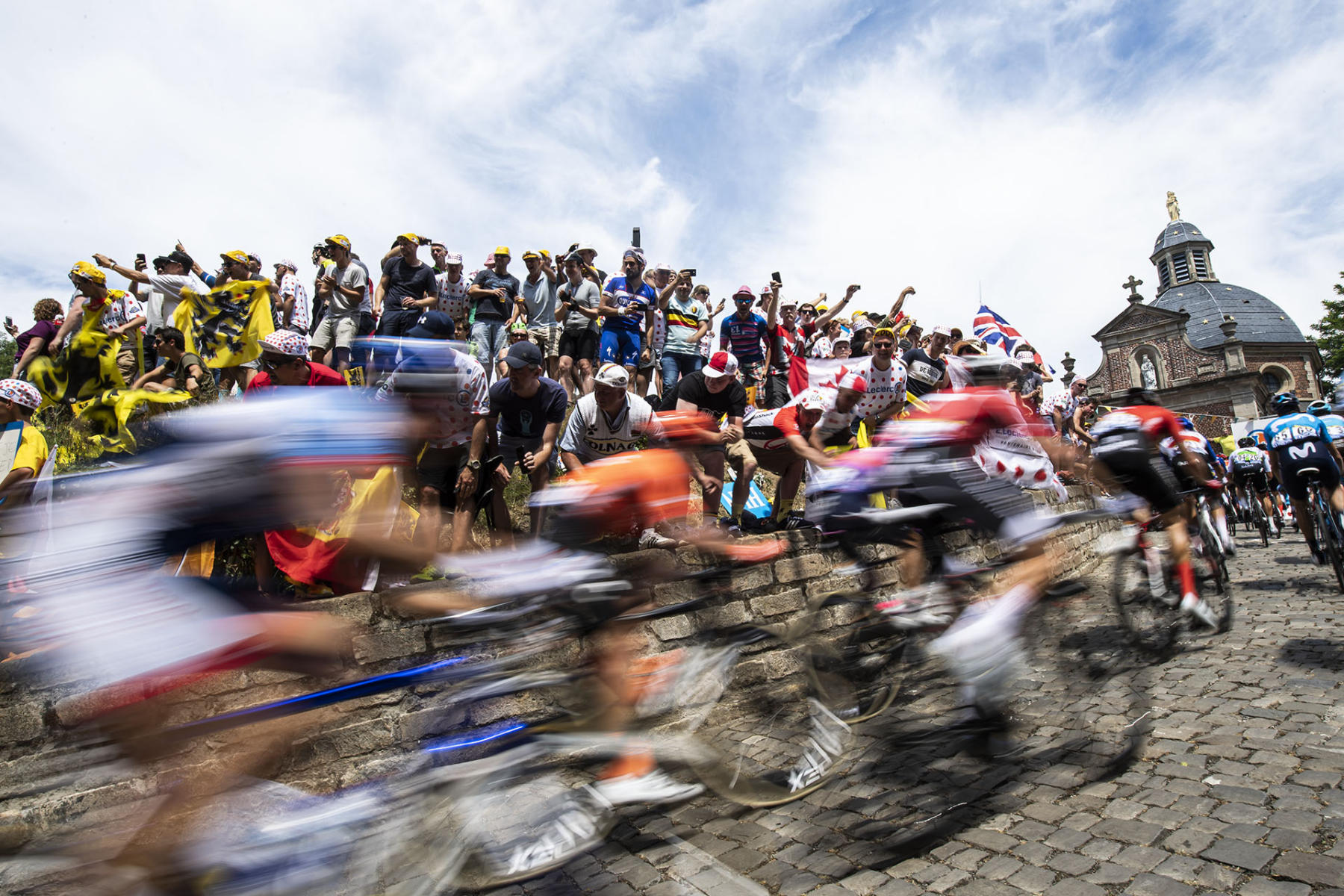 Tour de France 2019 - Stage One - The peloton climbs the Mur de Grammont