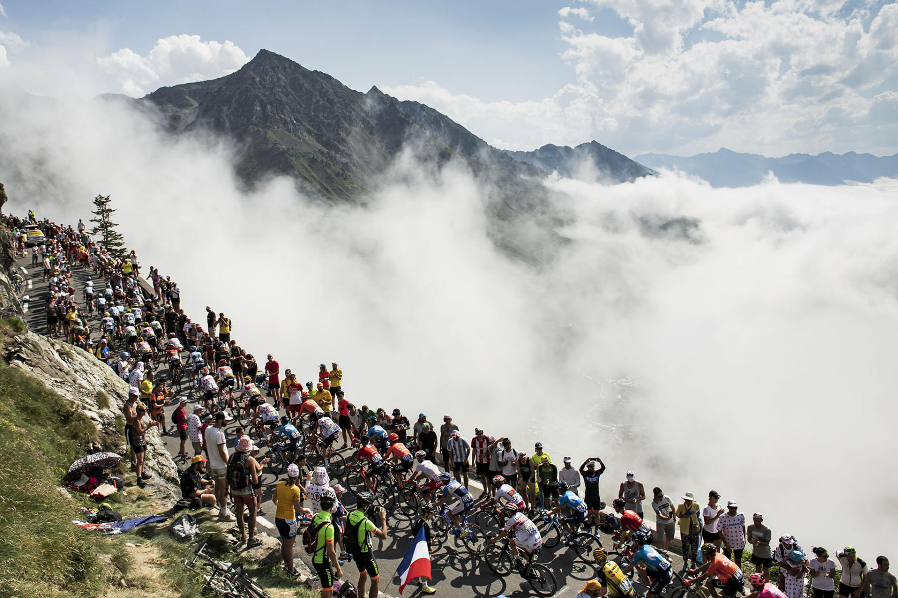 Tour de France 2019 - Stage Fourteen - The peloton climbs Col du Tourmalet