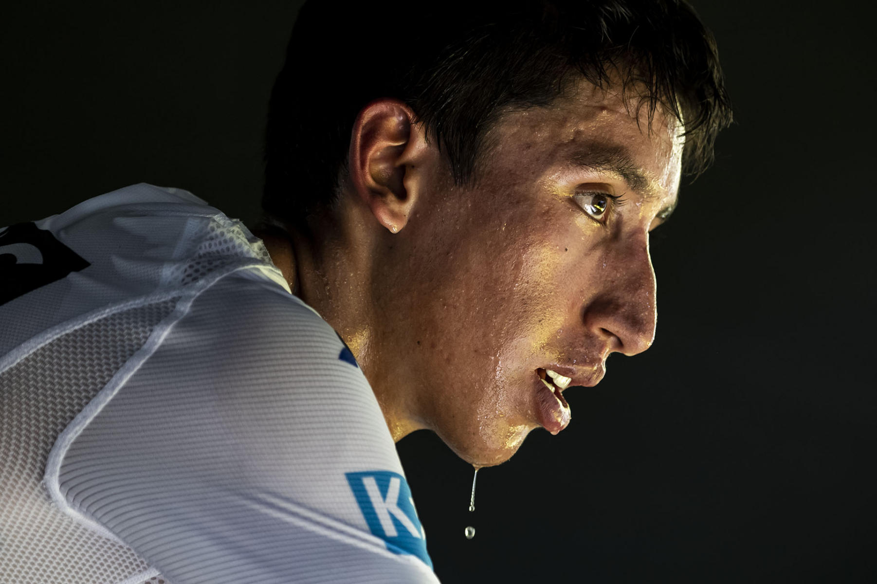 Tour de France 2019 - Stage Eleven - Egan Bernal warms down after the stage