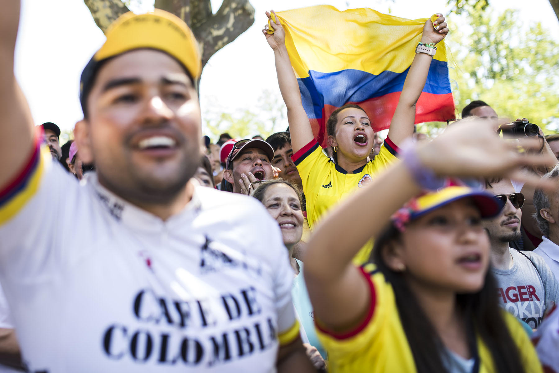 Tour de France 2017 - Stage Fourteen - Colombian fans at the start