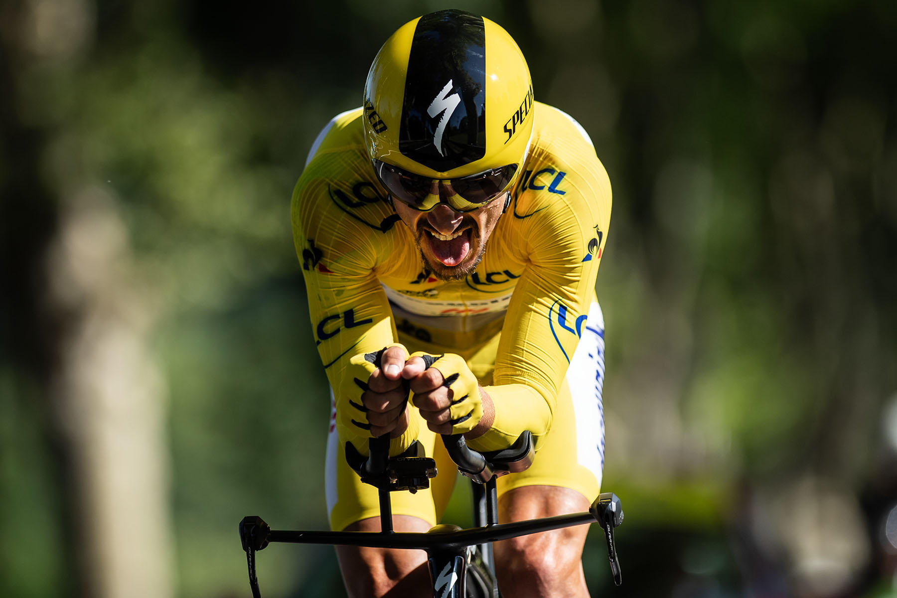 Tour de France 2019 - Stage Thirteen - Julian Alaphilippe rides during the ITT